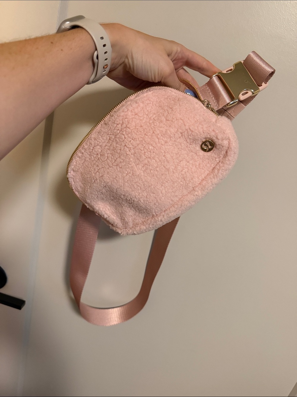 Lululemon Pink Sherpa Crossbody Bag
